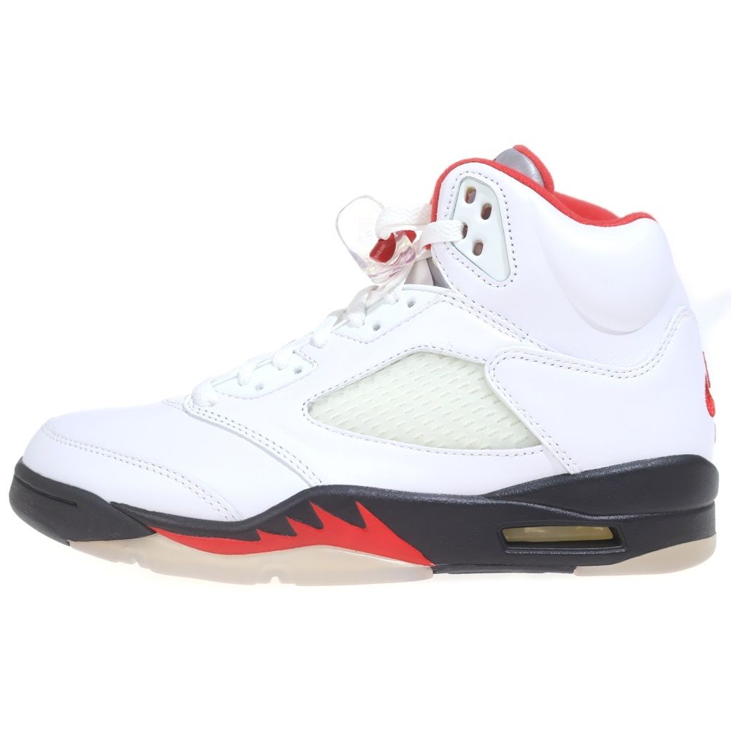NIKE (ナイキ) AIR JORDAN 5 RETRO FIRE RED エアジョーダン5 ファイアレッド ハイカットスニーカー ホワイト/レッド US8.5/26.5cm DA1911-102