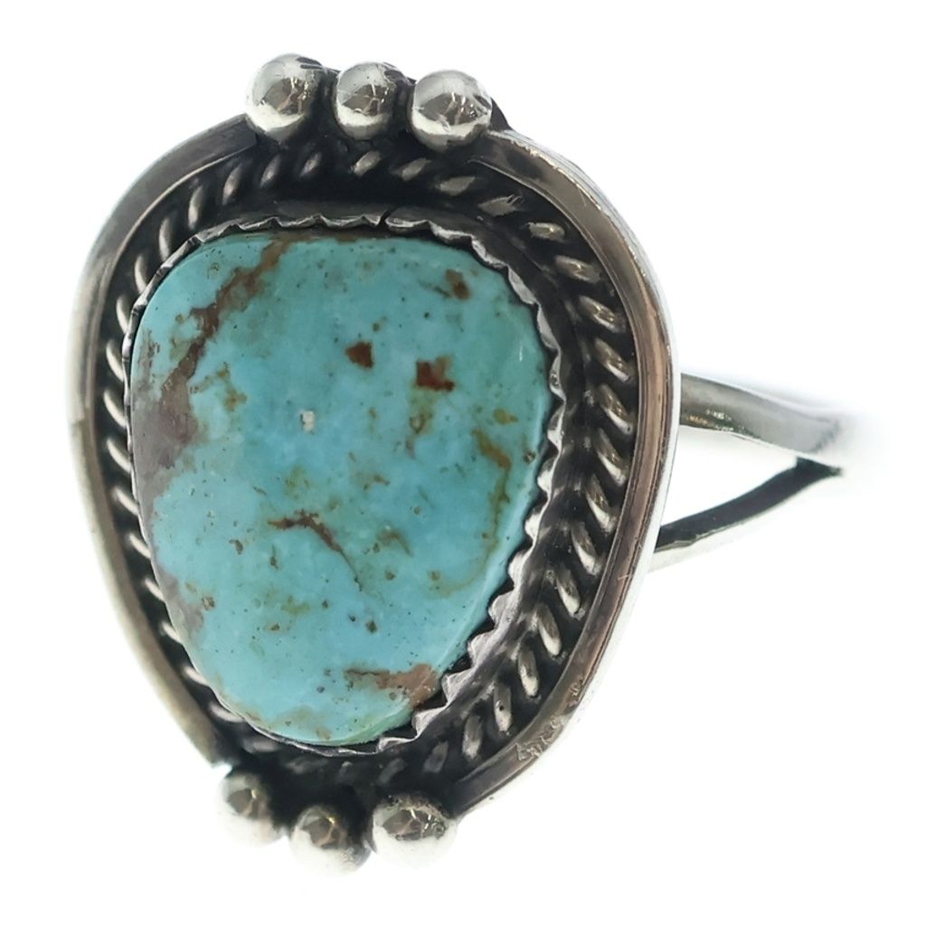 INDIAN JEWELRY (インディアンジュエリー) Arnold Goodluck アーノルドグッドラック作 ターコイズリング シルバー