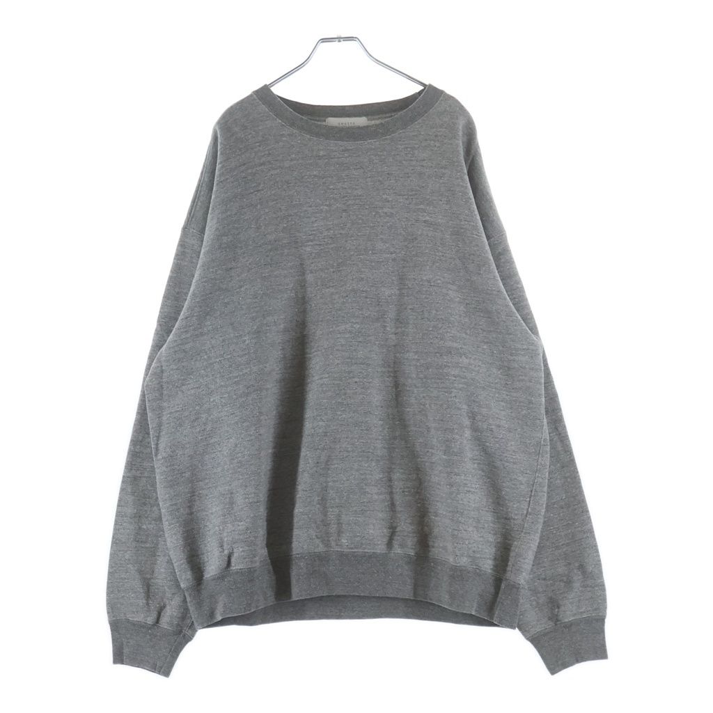 UNUSED (アンユーズド) 22AW CREWNECK SWEATSHIRT 長袖クルーネックスウェットトレーナー グレー US2288