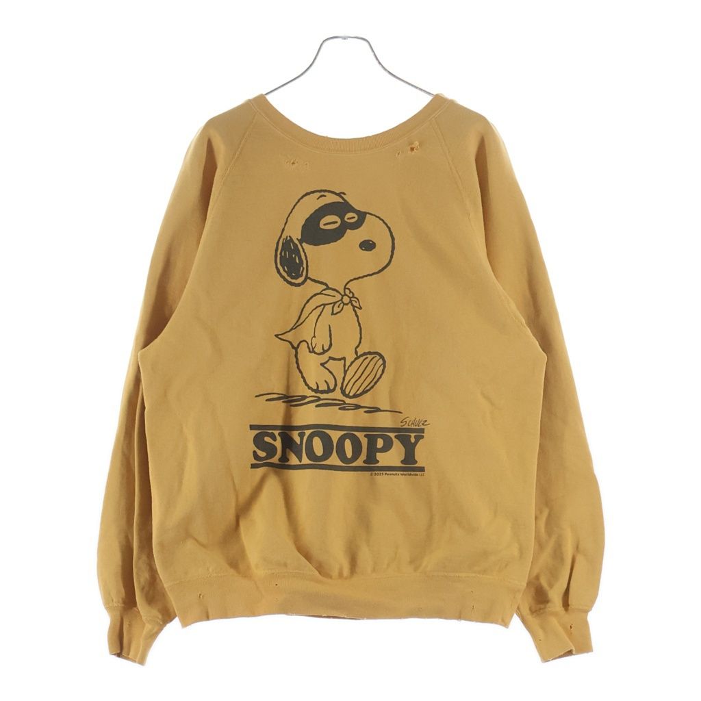 NEXUS7 (ネクサスセブン) SNOOPY CREW スヌーピー クルーネックスウェット イエロー ROA-NNK-C0C