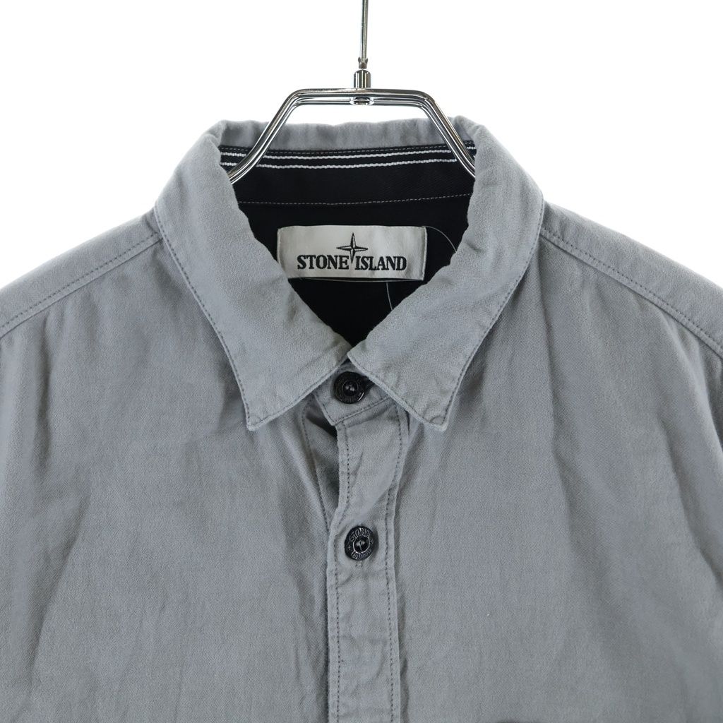 STONE ISLAND (ストーンアイランド) コットン ボタンダウン 長袖シャツ