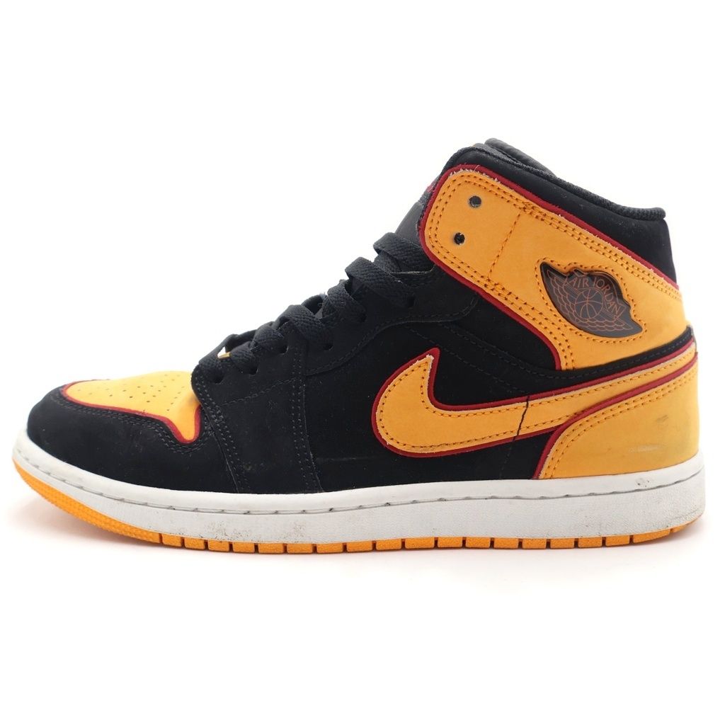 NIKE (ナイキ) AIR JORDAN 1 MID SE VIVID ORANGE エアジョーダン1 ミッド SE ハイカットスニーカー FJ4923-008 ブラック/オレンジ US8.5/26.5cm