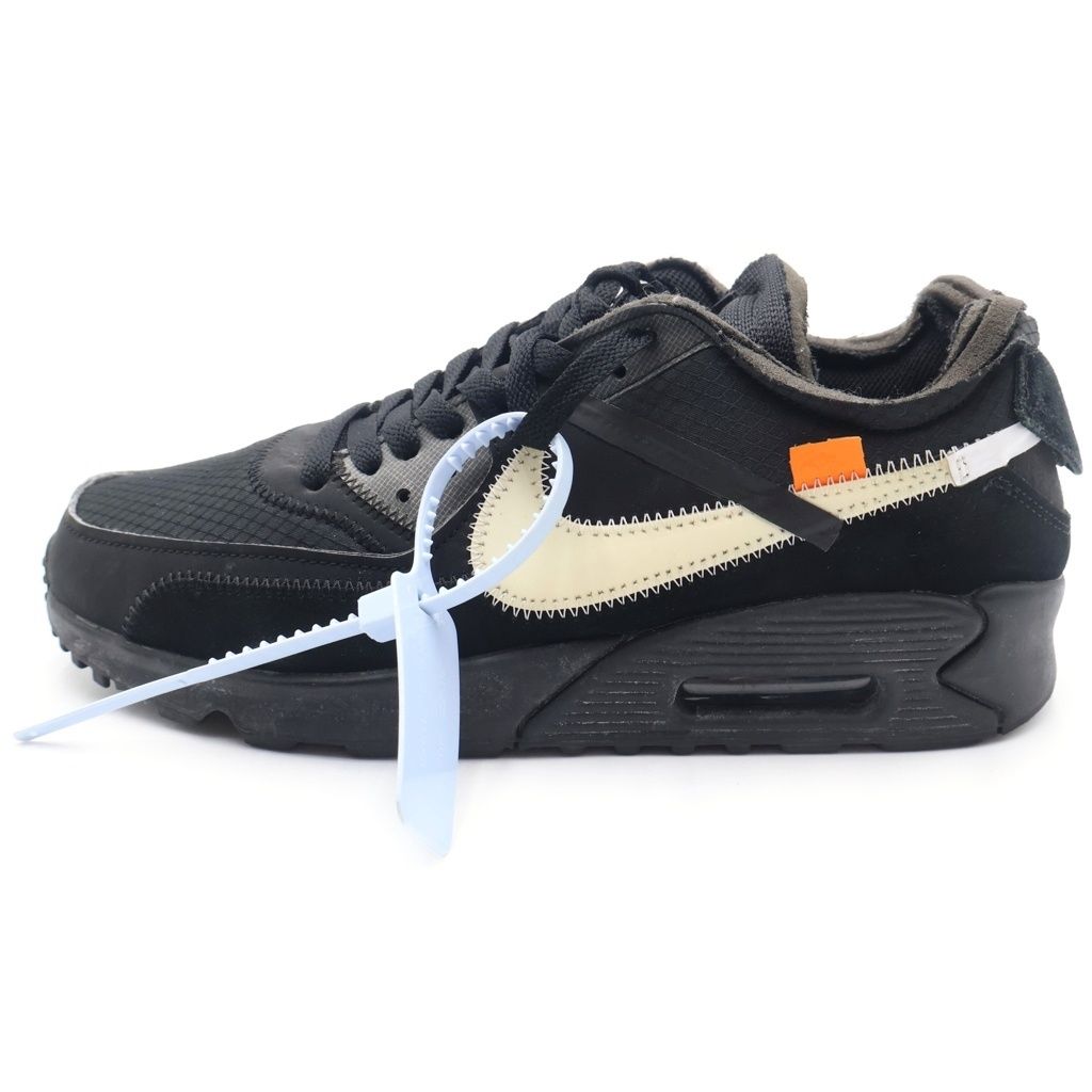 NIKE (ナイキ) ×OFF-WHITE AIR MAX 90 オフホワイト エアマックス90 ローカットスニーカー ブラック US8/26cm AA7293-001