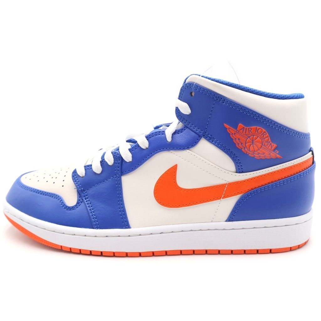 NIKE (ナイキ) AIR JORDAN 1 MID KNICKS エアジョーダン ニックス ミッドカットスニーカー ブルー/ホワイト US10.5/28.5cm FD1029-400
