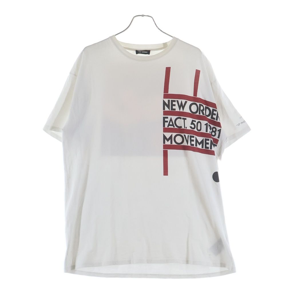 RAF SIMONS (ラフシモンズ) 18SS NEW ORDER CAPSULE COLLECTION 権力の美学 半袖Tシャツ ホワイト