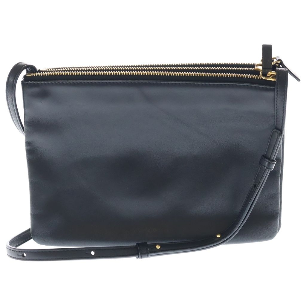 CELINE (セリーヌ) トリオ ラージ ショルダーバッグ ブラック レザー