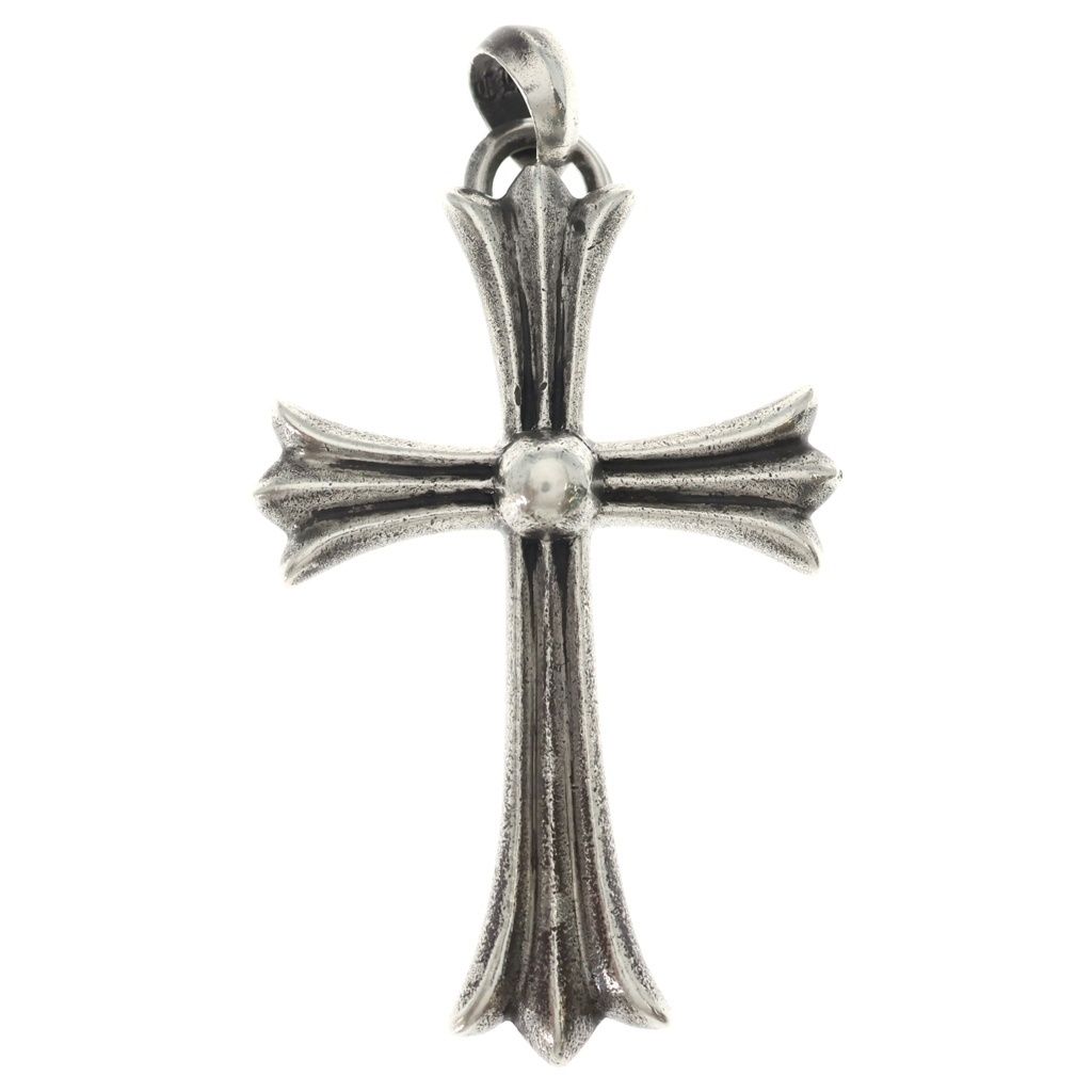 CHROME HEARTS (クロムハーツ) LG W BALE ラージCHクロス Wベイル ネックレストップ シルバー BCA393