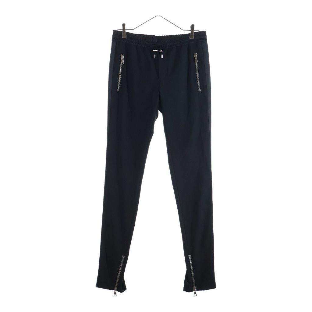 BALMAIN (バルマン) 裾ジップ タキシードパンツ ブラック W8H5204T100