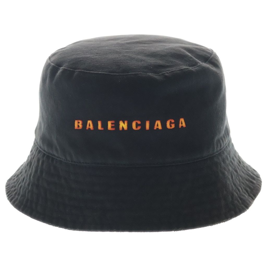 BALENCIAGA (バレンシアガ) 24AW BUCKET HAT UNITYロゴ刺繍 コットンバケットハット ブラック 794893 410B2