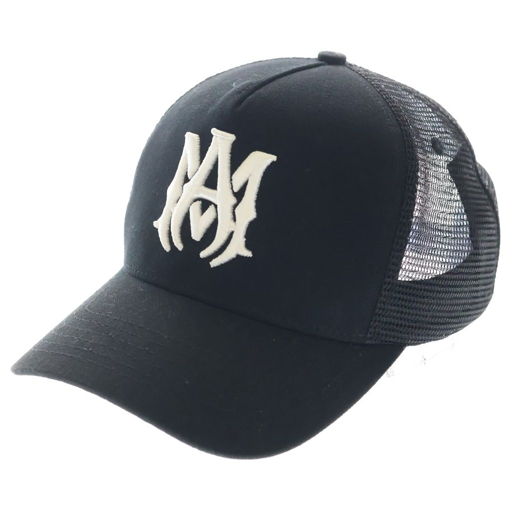 AMIRI (アミリ) MA LOGO TRUCKER SR1XMAH009SAMHDC MAロゴ トラッカーキャップ メッシュキャップ 帽子 ブラック