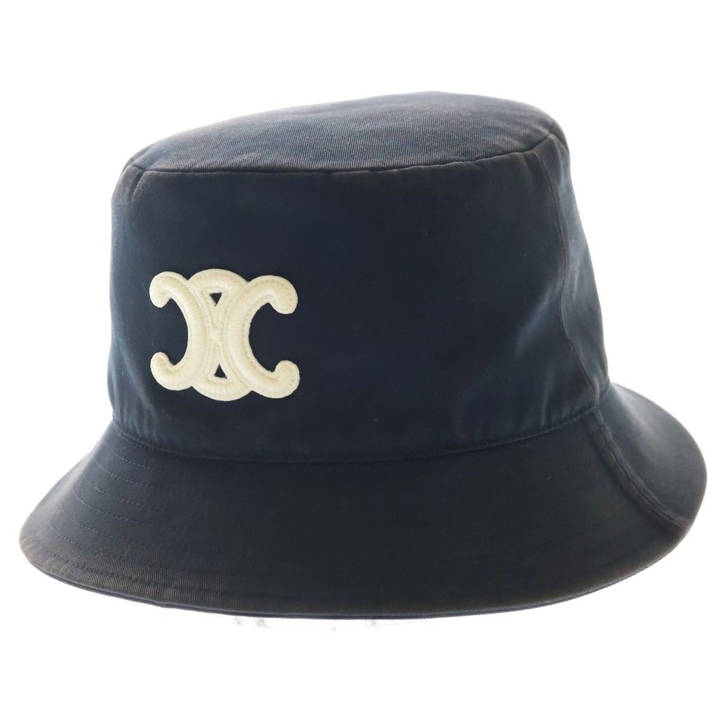 CELINE (セリーヌ) TRIOMPHE BUCKET HAT 2AUE5968P トリオンフ バケットハット 帽子 ブラック