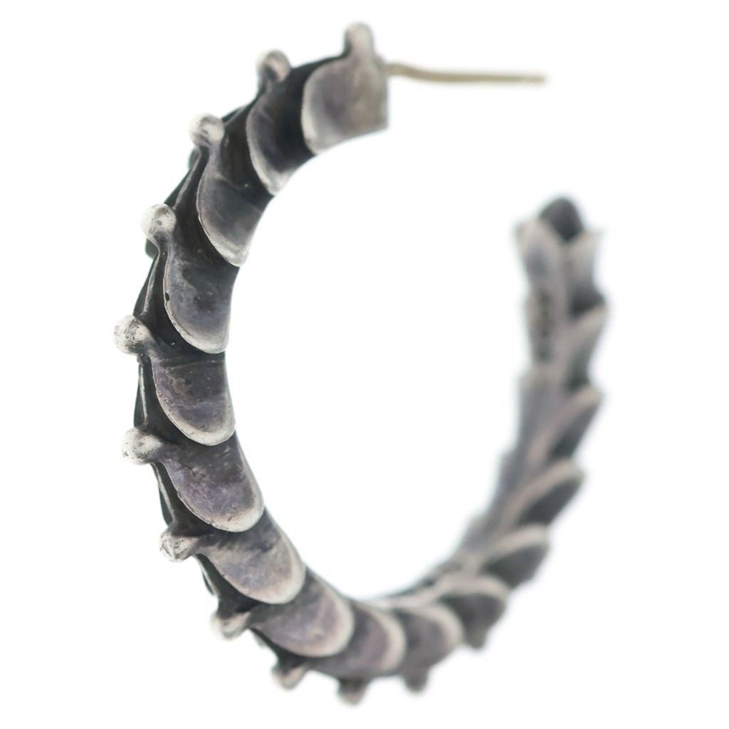 CHROME HEARTS (クロムハーツ) HOOP CRSSTAL クロステイル フープピアス シルバー