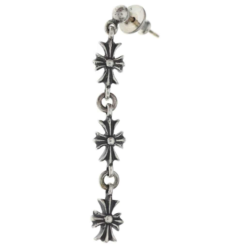CHROME HEARTS (クロムハーツ) TINY E CH PLS 3 タイニーECHプラス3ドロップ シルバーピアス