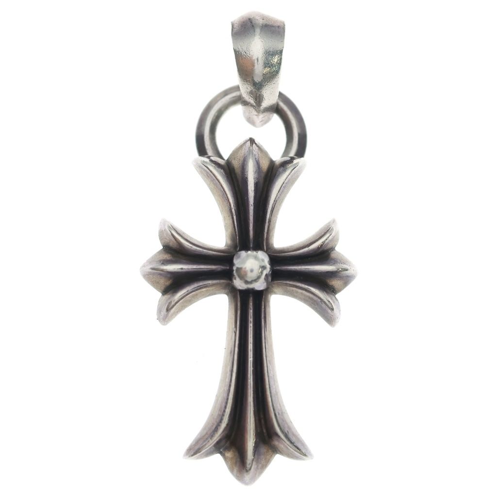 CHROME HEARTS (クロムハーツ) CH CRS SML W/BALE Wベイル スモールCHクロス ペンダントトップ シルバー BCA218