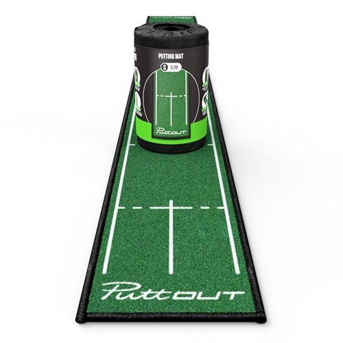 PuttOUT パターマット パター練習マット 【 実際のグリーンを極限まで再現 】 ゴルフ練習 マット パター練習器具 3m 2m 室内 （巻きぐせがつきにくくコンパクト収納)送料無料 9d3eb935