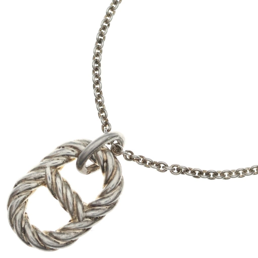 HERMES (エルメス) Chaine d'ancre Alea II pendant GM シェーヌダンクル アレア II ペンダント ネックレス シルバー