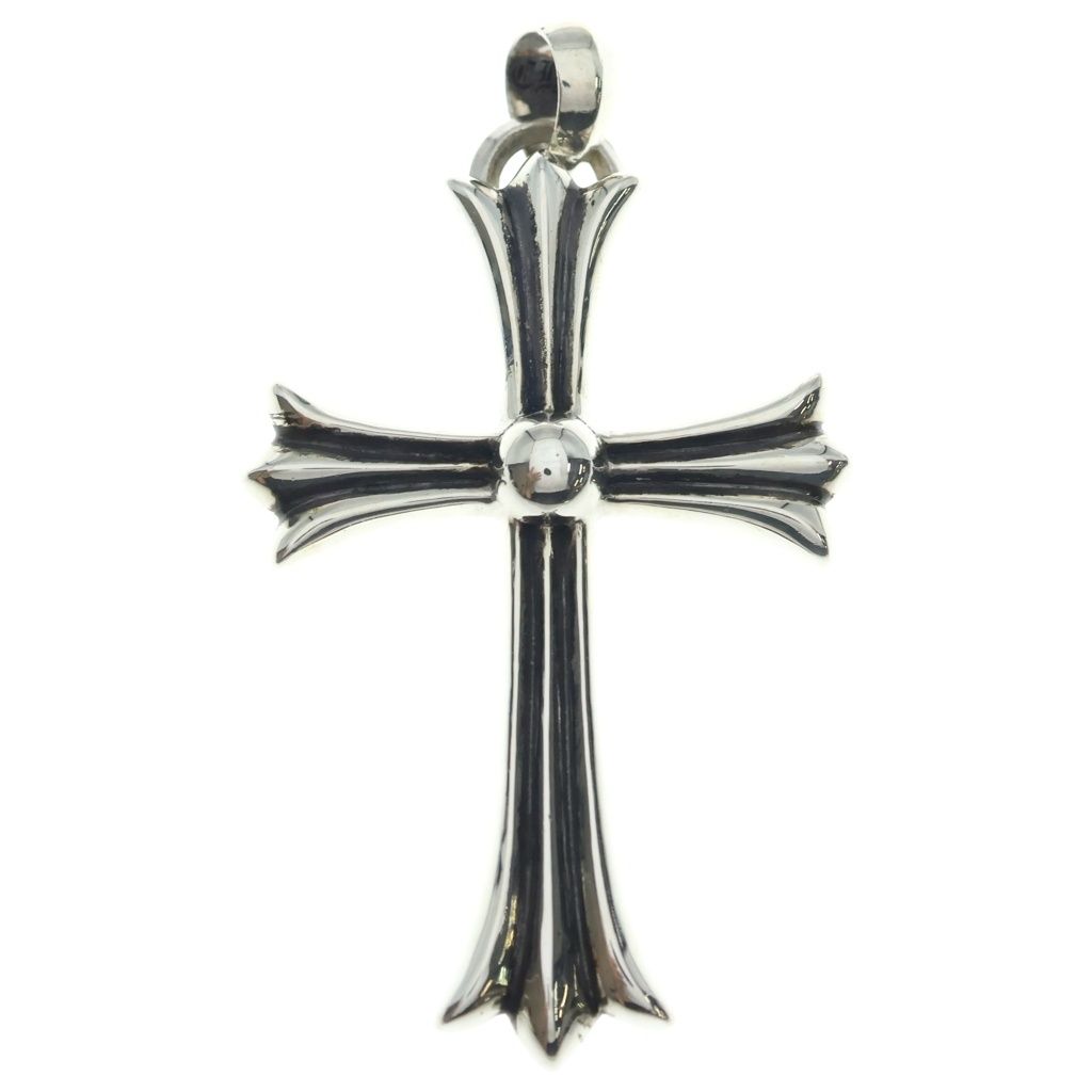 CHROME HEARTS (クロムハーツ) CH CRS LG W/BALE Wベイル ラージCHクロスペンダントトップ シルバー BCA215