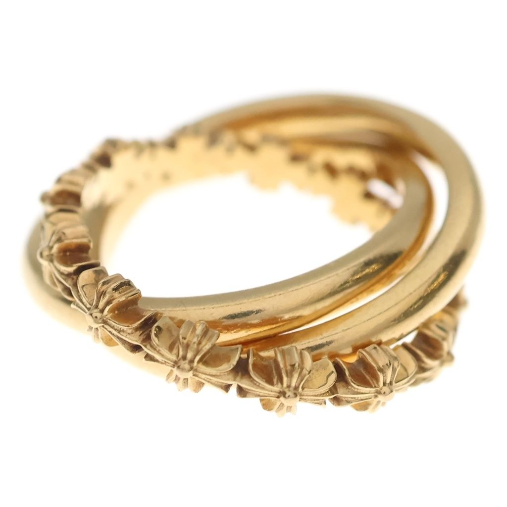 CHROME HEARTS (クロムハーツ) 22K TINY E CH PLUS BAND TRPL タイニーECHプラストリプル ゴールドリング