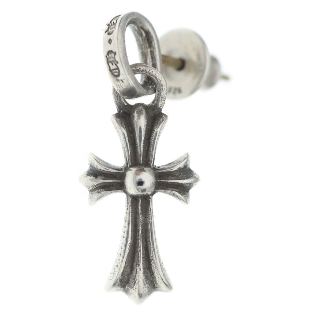 CHROME HEARTS (クロムハーツ) BBY F PPRCHN ベイビーファットクロス ドロップピアス シルバー BCA090
