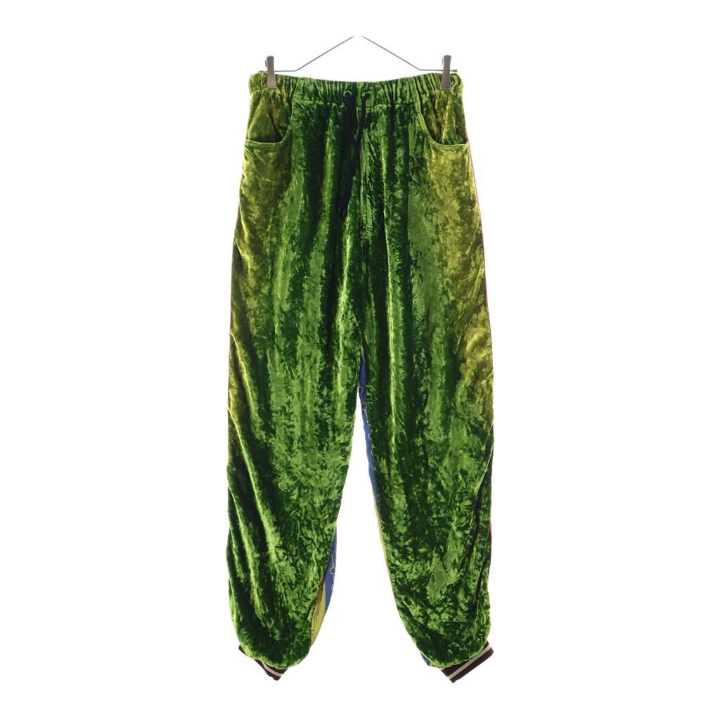 GUCCI (グッチ) Mixed Media Jogger Pants ミックスドメディアジョガーパンツ ナイロン ベロア 切替 サイドライン サルエルパンツ マルチ 572696 XDANK