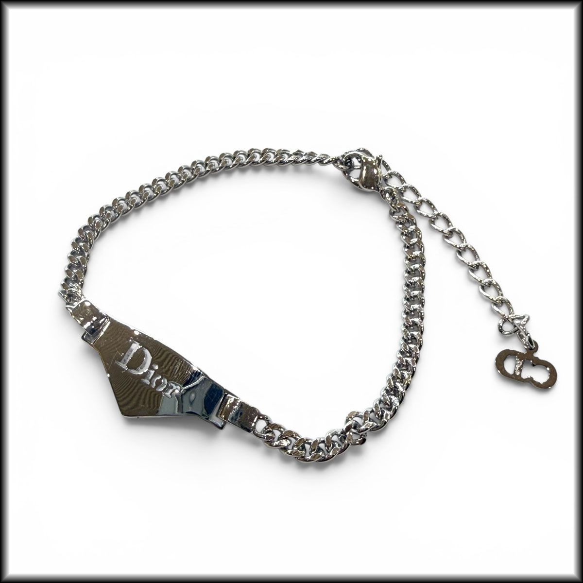 ◇Christian Dior◇ディオール ロゴプレート ブレスレット 喜平