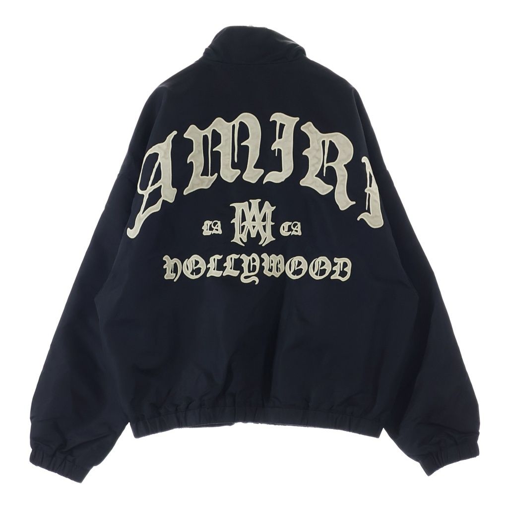 AMIRI (アミリ) HOLLYWOOD JACKET ハリウッド ロゴワッペン ナイロン トラックジャケット ブラック