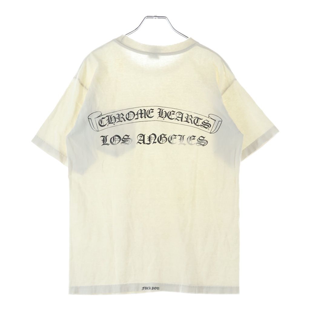 CHROME HEARTS (クロムハーツ) OLD CH S/S TEE オールド ロサンゼルス限定 胸クロスプリント クルーネック半袖Tシャツカットソー ホワイト