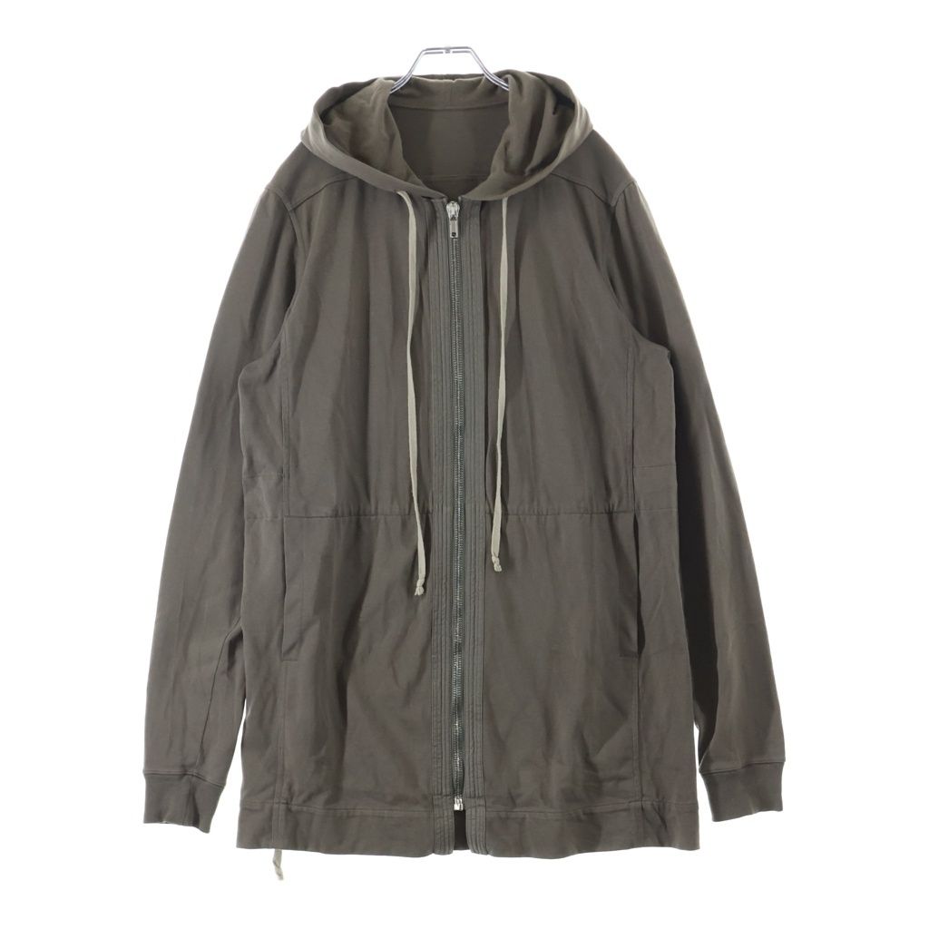 Rick Owens (リックオウエンス) 20SS LONG ZIP HOODIE ロングジップフーディー パーカー カーキ