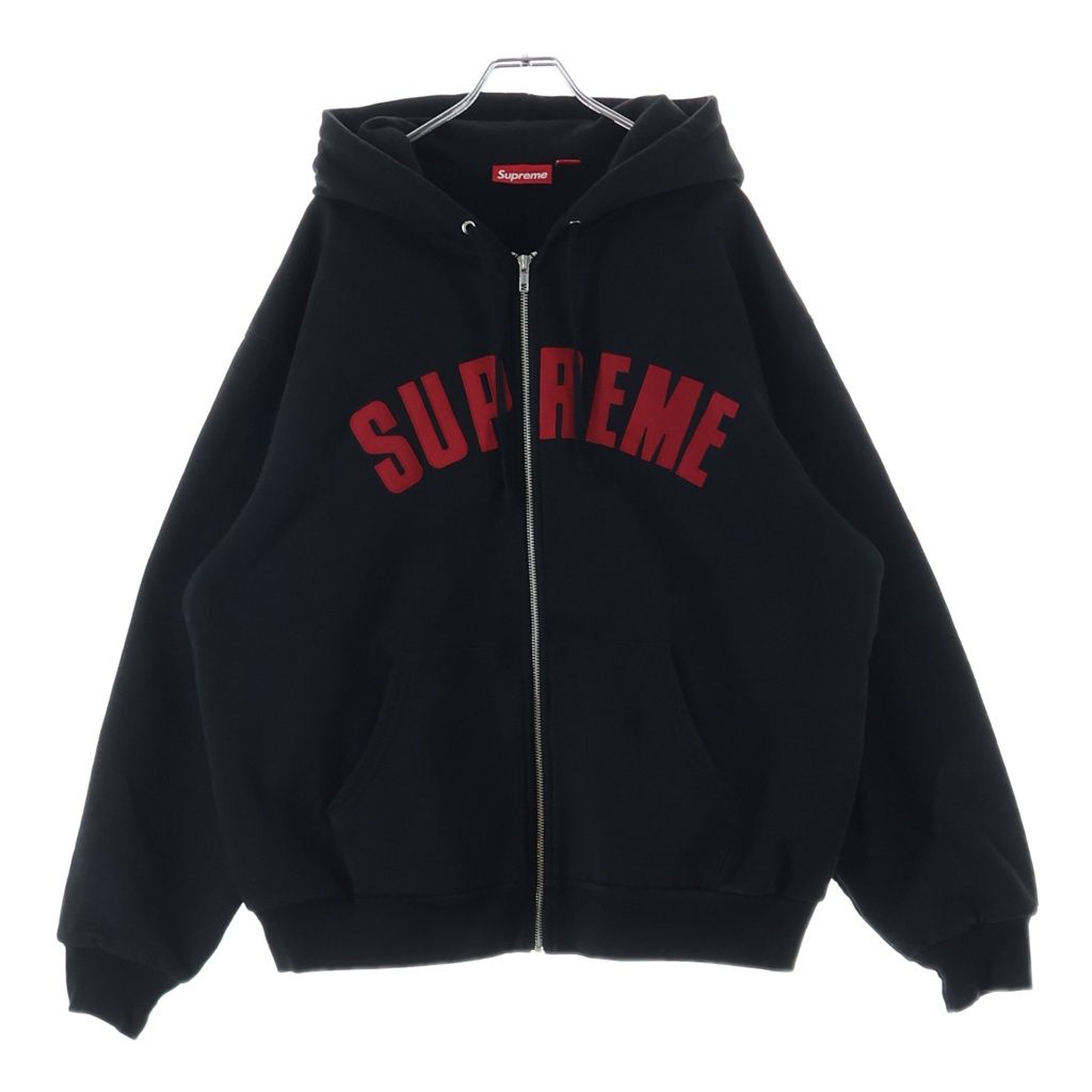 SUPREME (シュプリーム) 25AW Arc Thermal Lined Zip Up Hooded Sweatshirt アーチロゴ ジップアップ パーカー ブラック