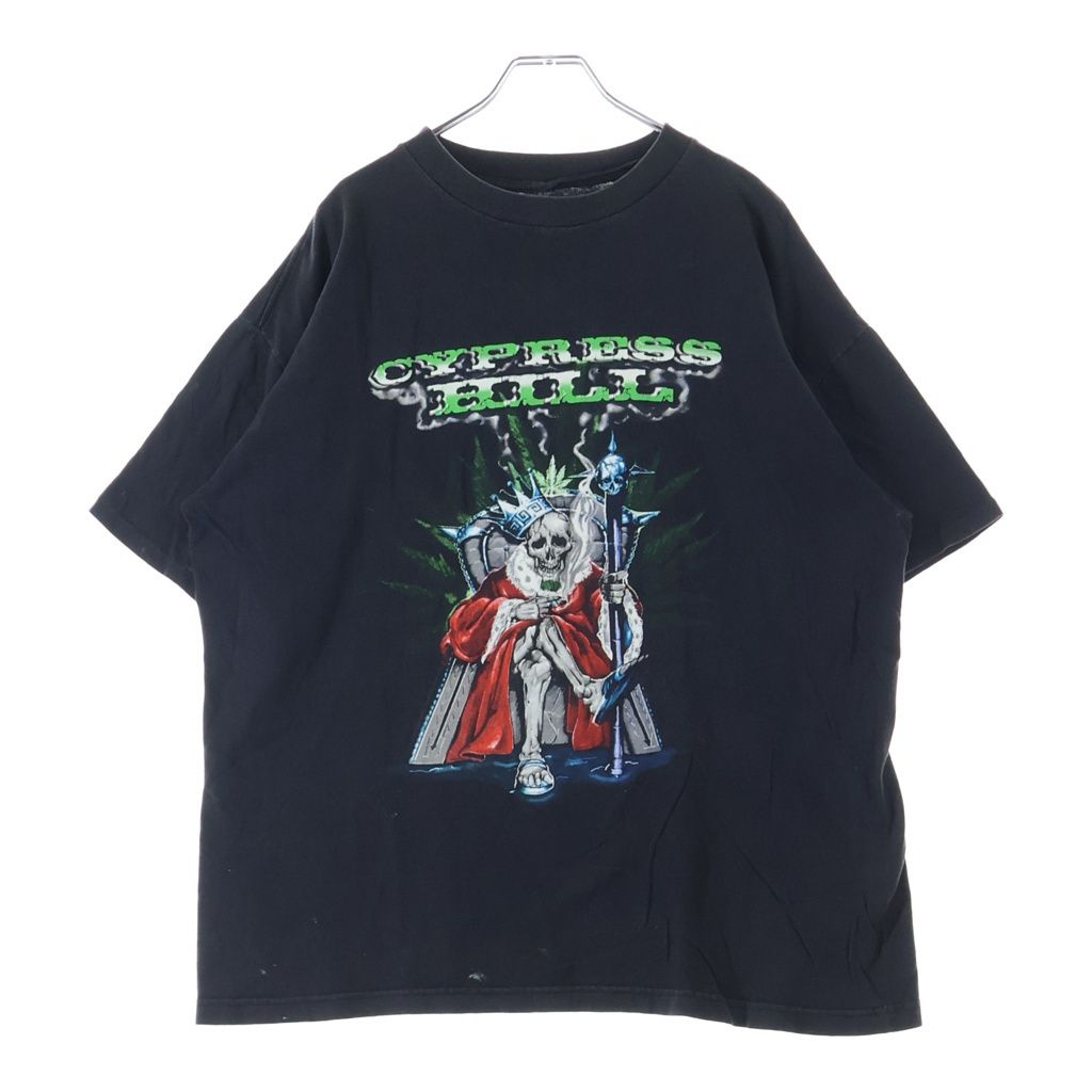 VINTAGE (ヴィンテージ) 90S VINTAGE CYPRESS HILL SKELTON TEE 1997 ヴィンテージ サイプレス・ヒル フロントスカルTシャツ 半袖クルーネックカットソー ブラック