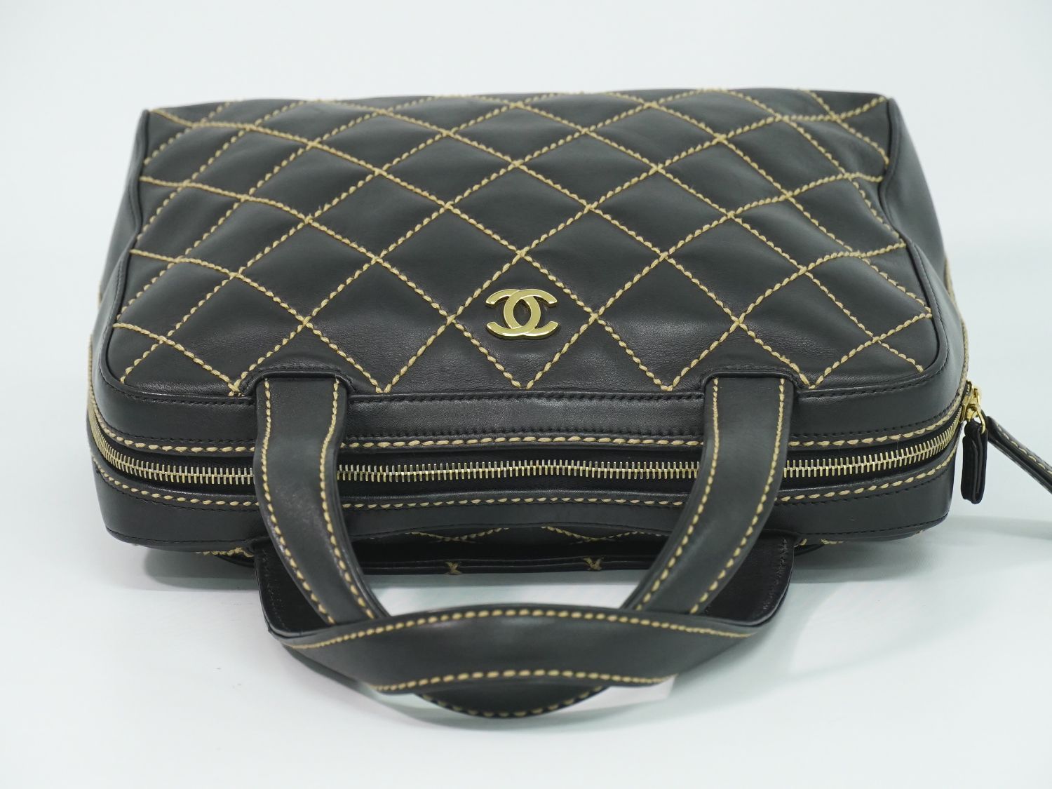 本物 シャネル CHANEL ワイルドステッチ ココマーク トートバッグ 