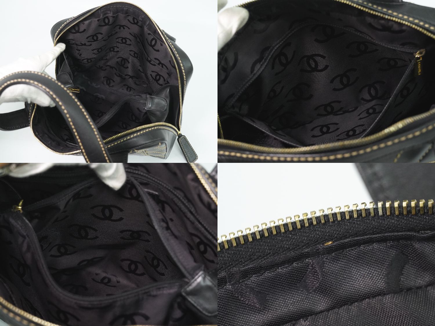 本物 シャネル CHANEL ワイルドステッチ ココマーク トートバッグ 
