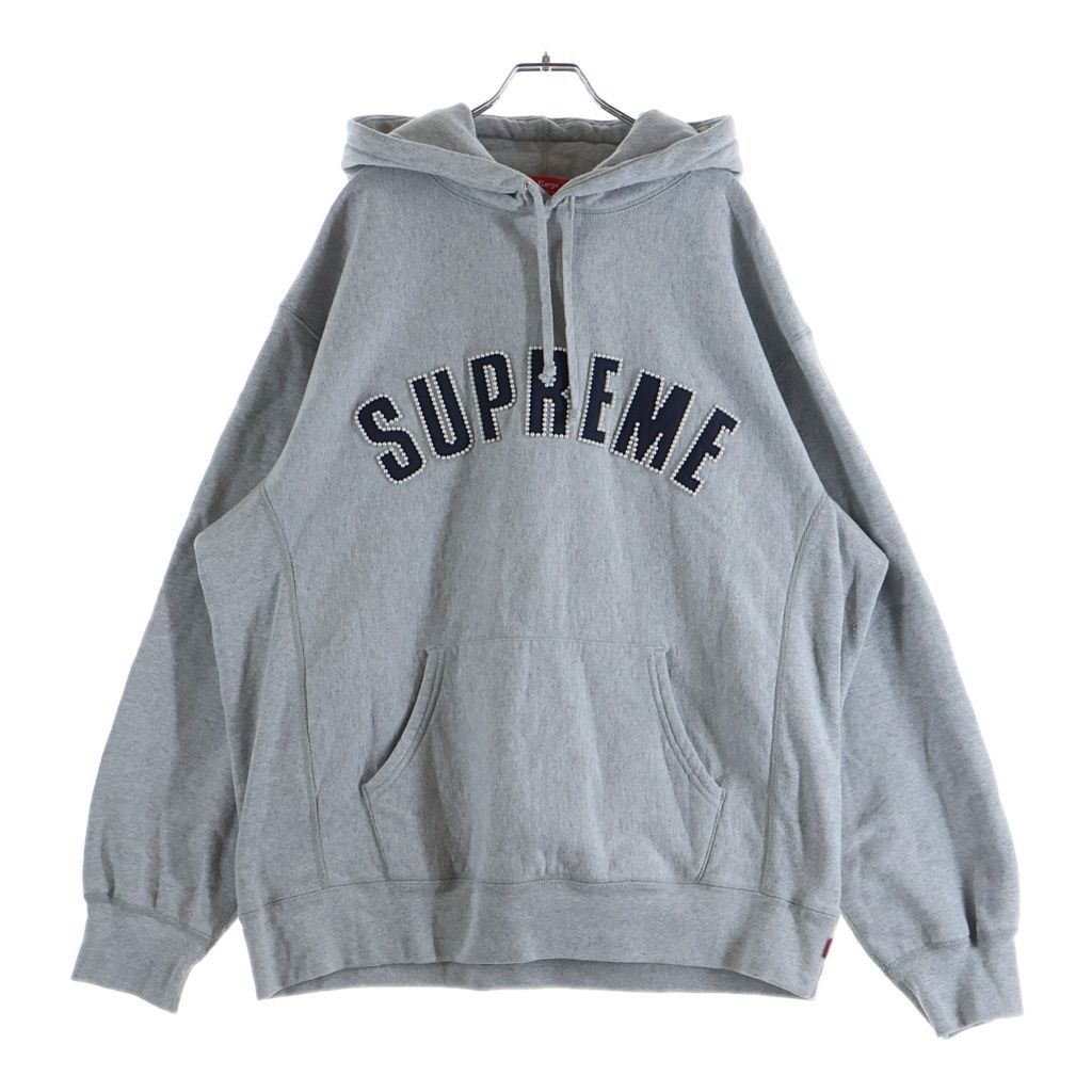 SUPREME (シュプリーム) 21AW Arc Pearl Logo アーチパールロゴ フーディー プルオーバーパーカー グレー