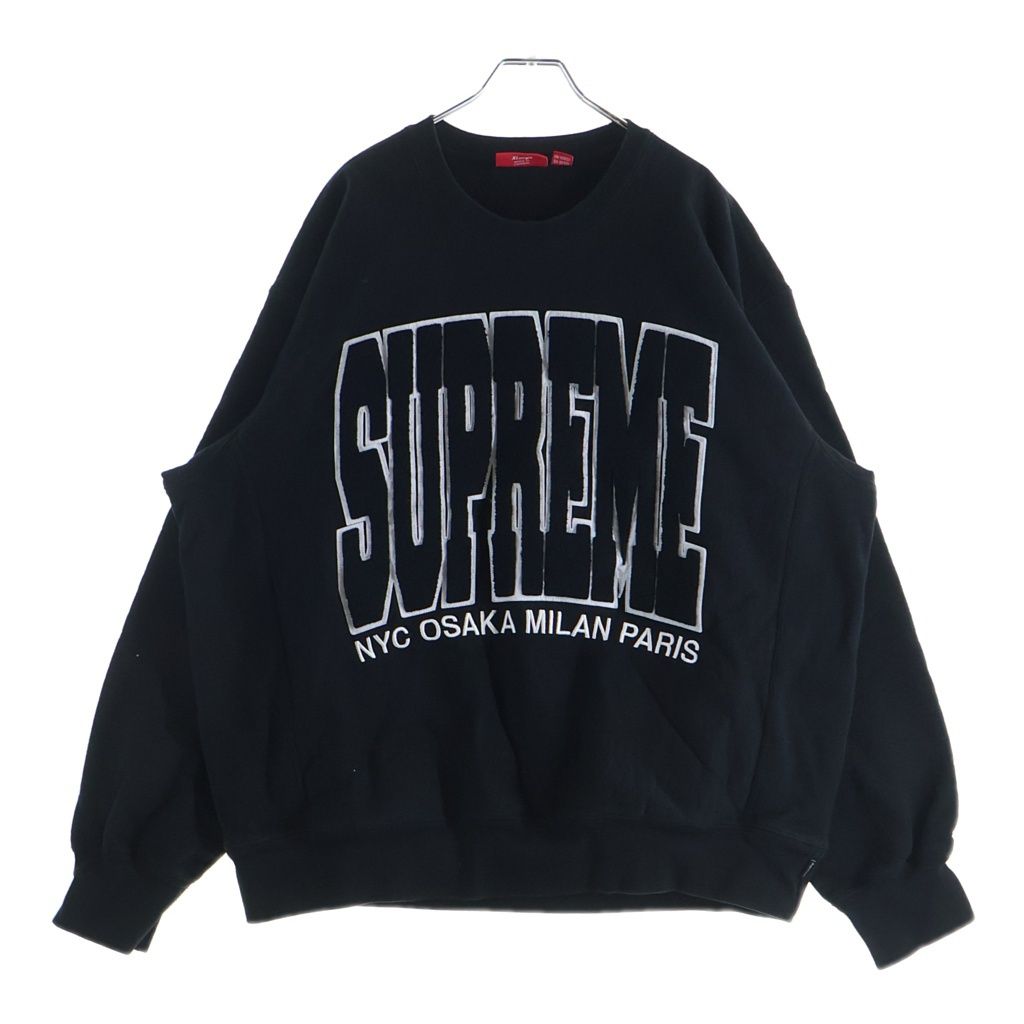 Supreme Cities Arc Crewneck ブラック　スウェット SUPREME (シュプリーム) 21AW Cities Arc Crewneck シティアーチ