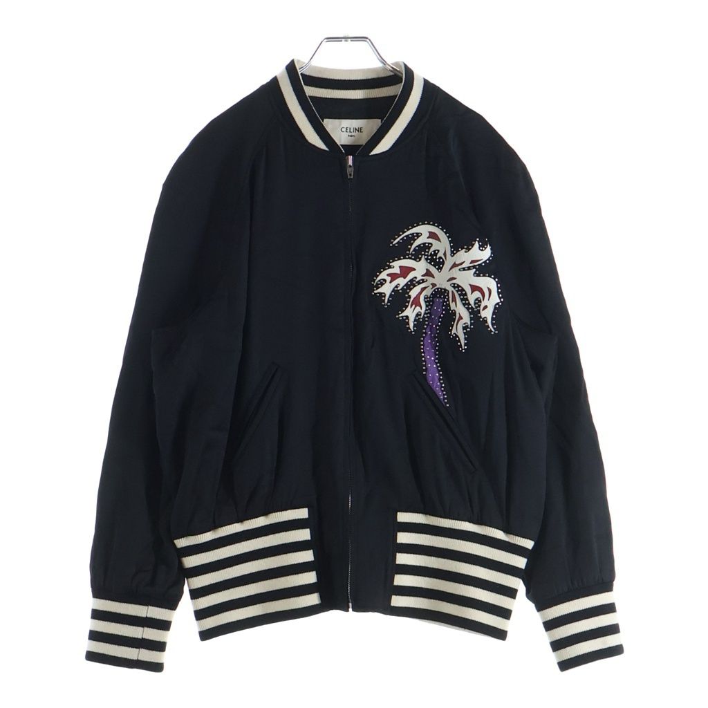 CELINE (セリーヌ) 22SS パームツリースタッズ テディジャケット ブラック 2V57H851C
