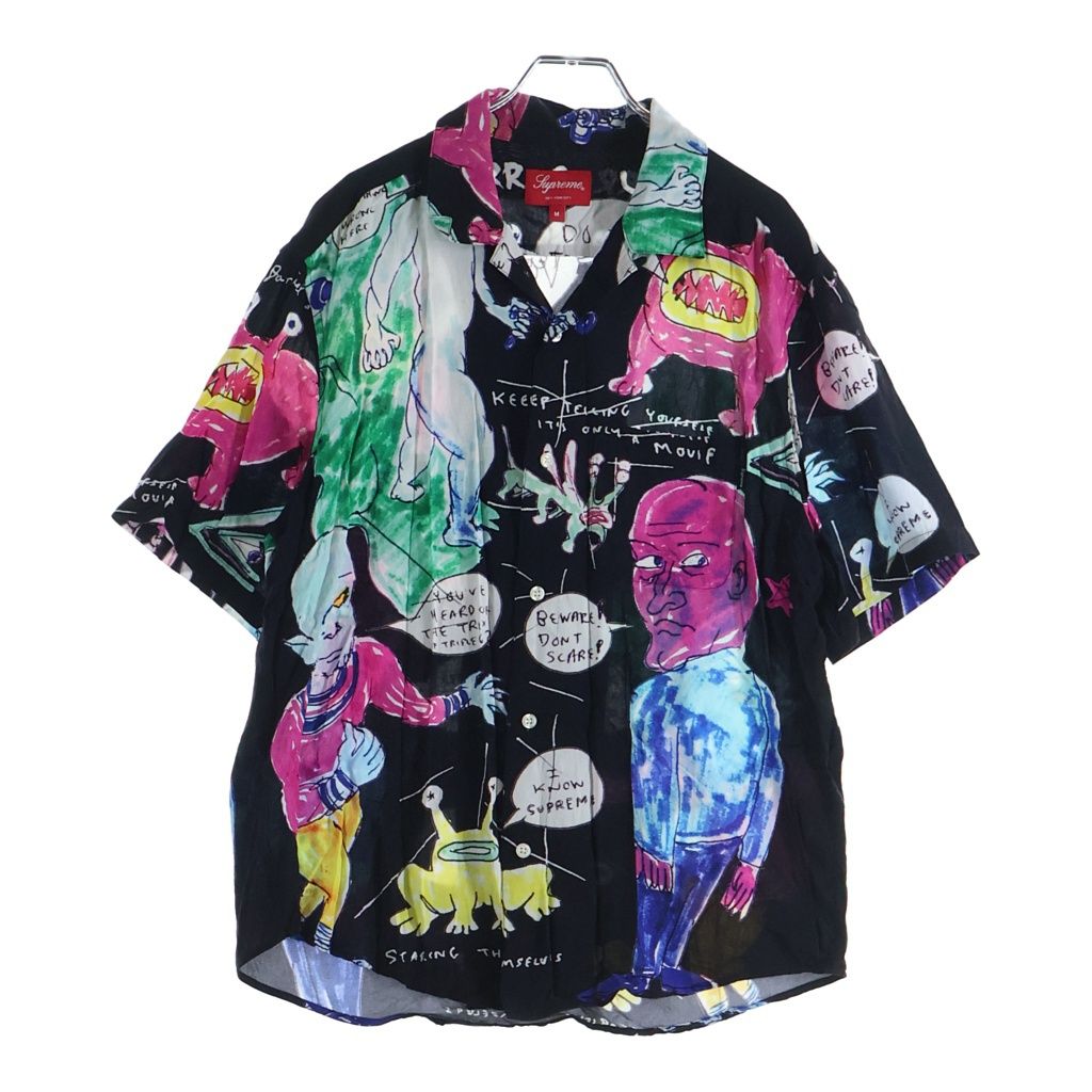 SUPREME (シュプリーム) 20SS Daniel Johnston Rayon S/S Shirt ダニエルジョンストン レーヨン 半袖 シャツ ブラック