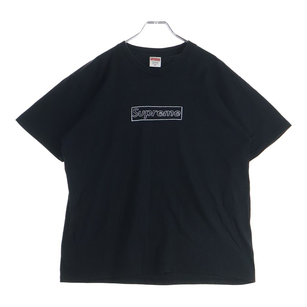 SUPREME (シュプリーム) 21SS ×KAWS Chalk Logo Tee カウズ チョーク ボックスロゴ クルーネック 半袖Tシャツ カットソー ブラック