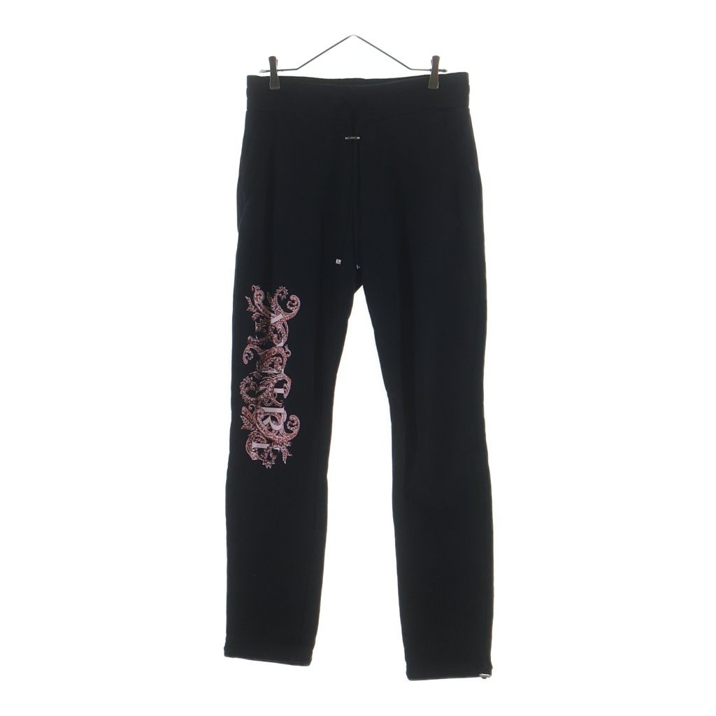 AMIRI (アミリ) フロントプリントスウェットパンツ ブラック #S