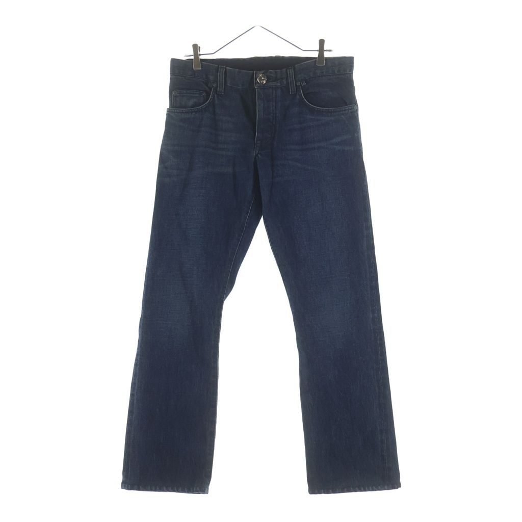 CHROME HEARTS (クロムハーツ) CRS BTN DENIM PANTS クロスボールボタン スクロールラベル ボタンフライデニムパンツ インディゴ