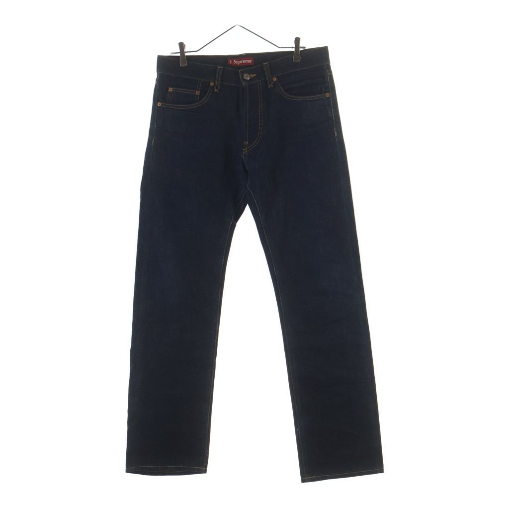 SUPREME (シュプリーム) Rigit Slim Jeans ボタンフライ リジット スリムストレート デニムパンツ インディゴ