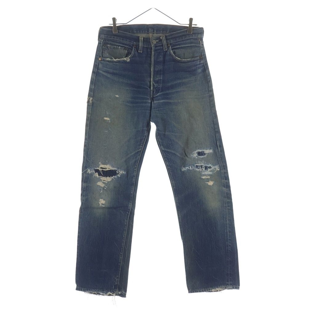 Levi's (リーバイス) 70S VINTAGE 501 66前期 ボタン裏刻印6 スモールe 並行ステッチ ボタンフライ ストレートデニムパンツ インディゴ