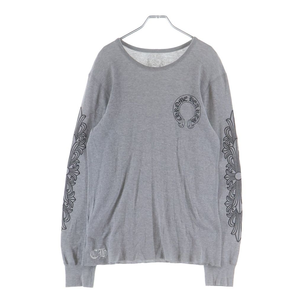 CHROME HEARTS (クロムハーツ) Thermal L S 袖フローラルプリント長袖カットソー