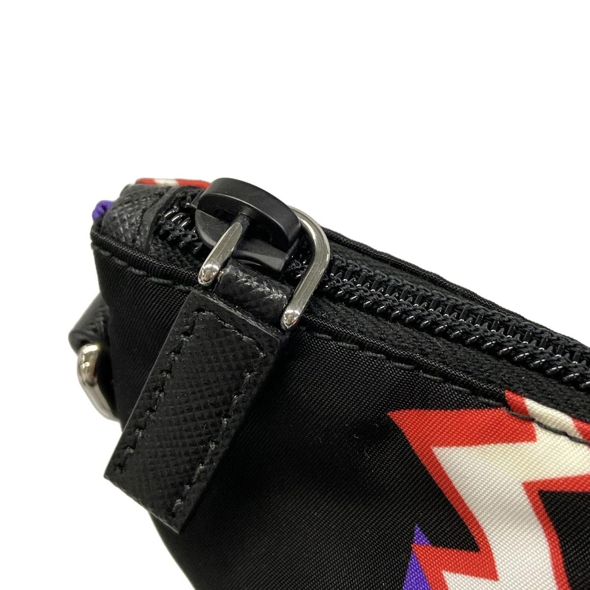 PRADA(プラダ) ショルダーバッグ - 1BG189 黒×ピンク×マルチ ハート 