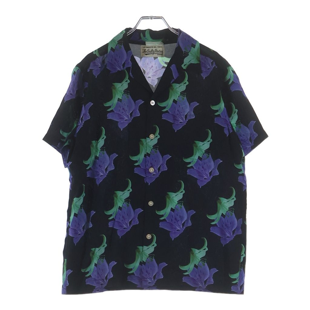 WACKO MARIA (ワコマリア) 17SS CHOOSE別注 FLOWER ALOHA S/S SHIRT フラワー 総柄 半袖アロハシャツ ブラック 17SS-WMGP-CHOOSE-HI01