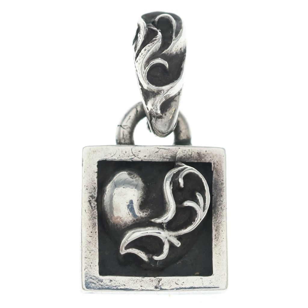 CHROME HEARTS (クロムハーツ) FRAMED HEART フレームドハート チャーム ペンダントトップ シルバー BCA273