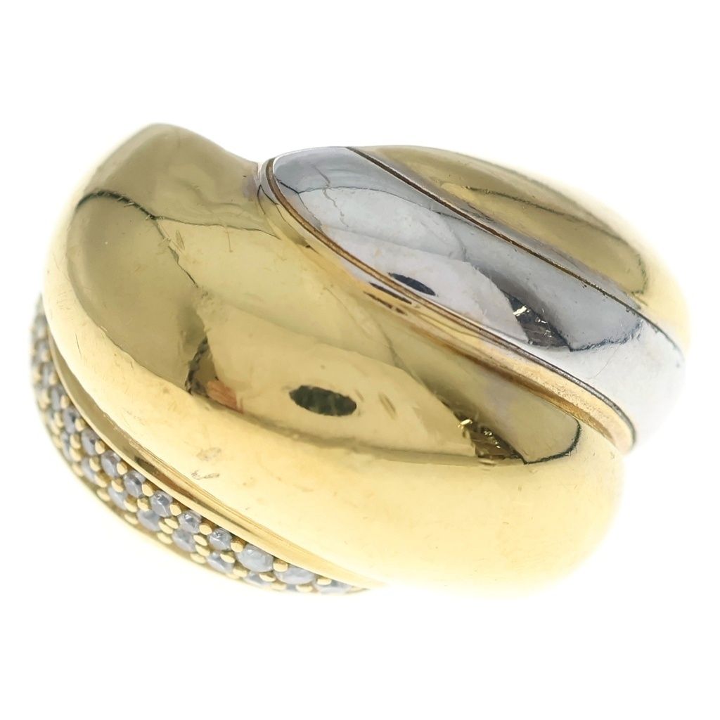 SAINT LAURENT PARIS (サンローランパリ) CRYSTAL WHIRLWIND RING クリスタル ワールウィンドリング 指輪 ゴールド/シルバー