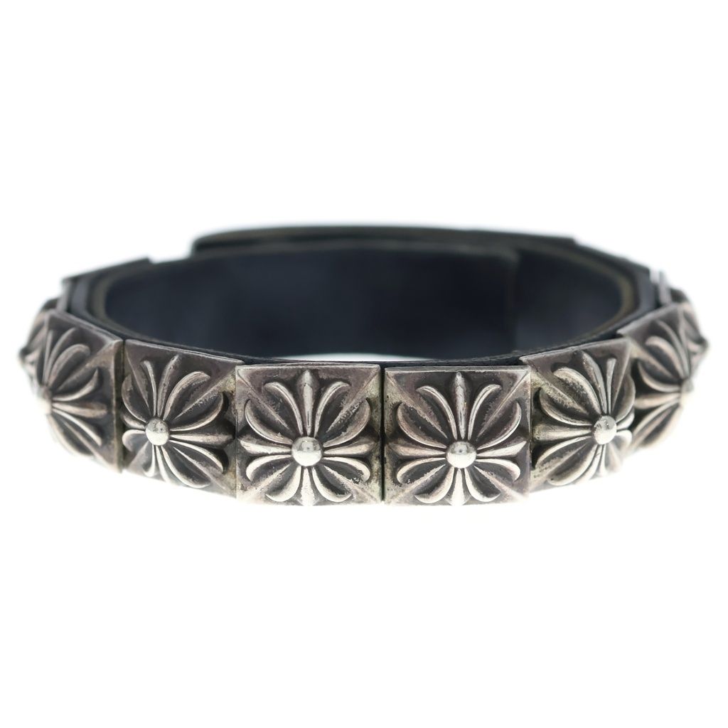 CHROME HEARTS (クロムハーツ) ZERO STUD SNGL ROW ゼロ ピラミッド スタッズ シングル レザー