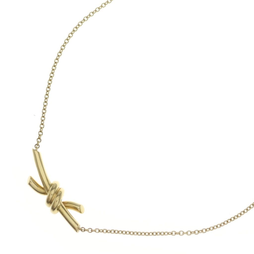 TIFFANY & Co. (ティファニー) ノット ネックレス ペンダント チェーン ゴールド 750