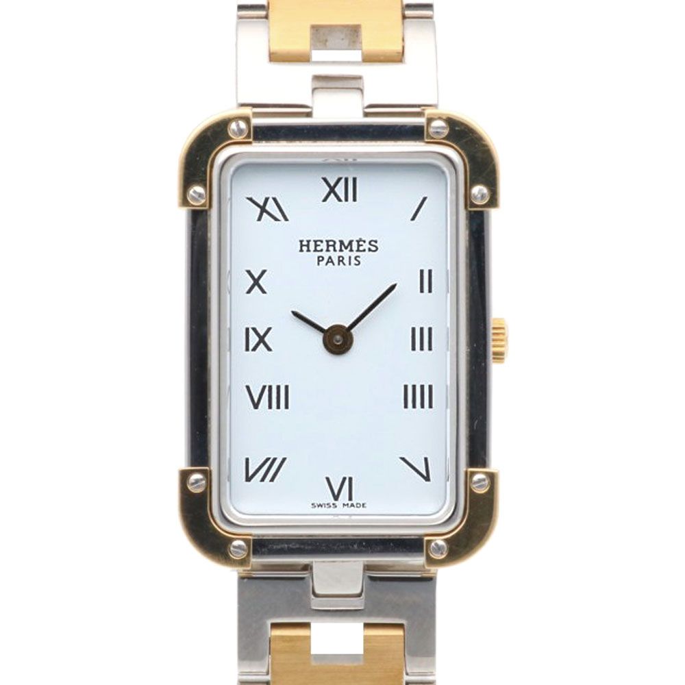 エルメス クロアジュール 腕時計 時計 ステンレススチール CR1.220 クオーツ レディース 1年保証 HERMES 中古 エルメス