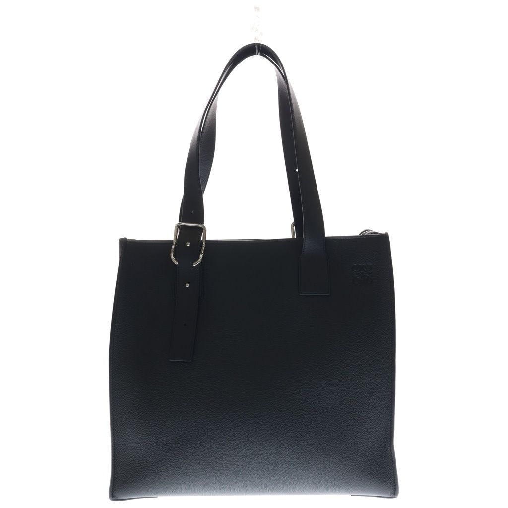 LOEWE (ロエベ) バックルジップトート トートバッグ ハンドバッグ ブラック レザー B692K99X02 シルバー金具